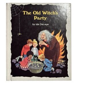 1976 Hardcover The Old Witch’s Party by Ida DeLage Vintage Hardcover Book